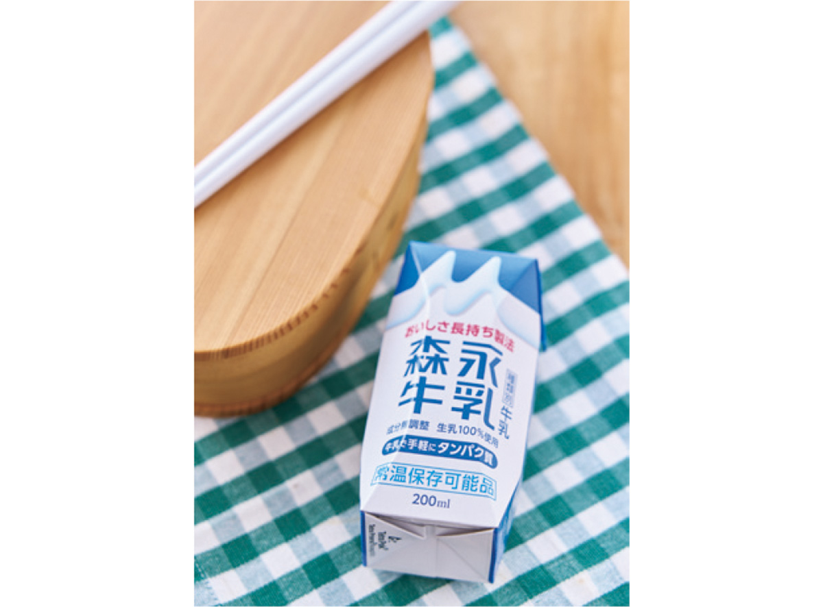 防災広告企画】生乳100％使用。冷蔵不要。常温保存可能な紙パックが